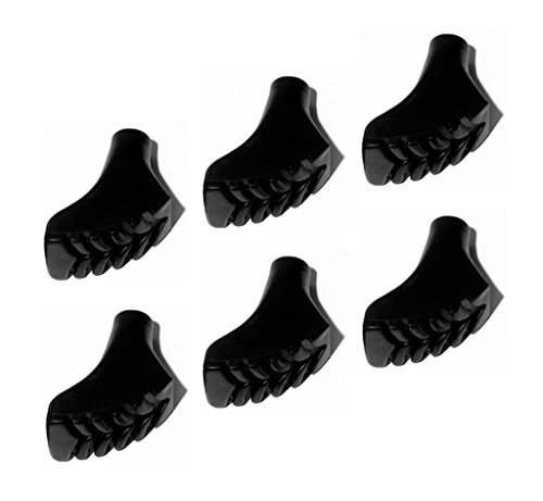 Tactical Area Extra Durable Rubber Tips & Feet: Accessories & Replacements for Trekking Poles (6 Pack)