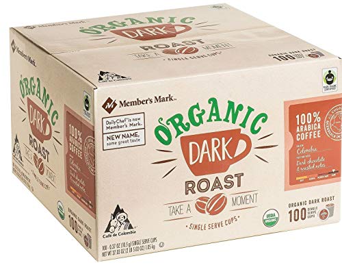 Member’s Mark Organic Dark Roast Coffee (100 Single-Serve Cups)