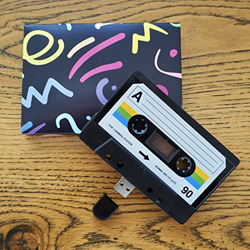 (16GB) USB Mixtape, Retro, Quirky Gift, Cool, Cute, Love, Present, Boyfriend, Girlfriend, Office, Novelty, Birthday, Wedding, Anniversary, Valentines, for Her, Gifts for Him