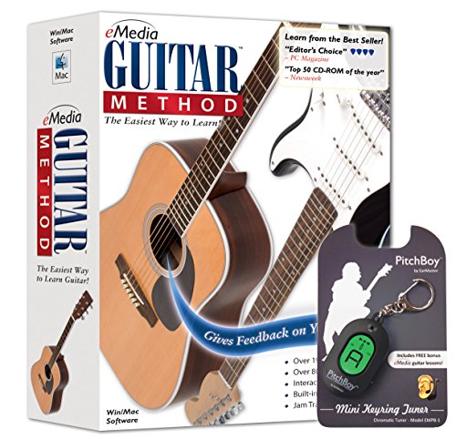 eMedia Guitar Method v6 – with Pitchboy Mini Keyring Tuner (Amazon-Exclusive)