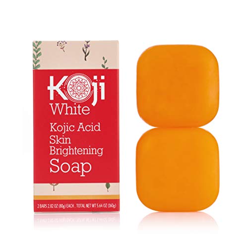 Pure Kojic Acid Skin Brightening Soap for Dark Spot & Glowing Skin, Moisturizing for Face & Body, Acne Scars, Melasma, Uneven Skin Tone with Tea Tree, Coconut Oil, SLS & Paraben Free, Not Tested on Animals, 2.82 oz (2 Bars)