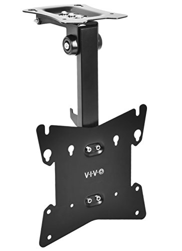 VIVO Black Manual Flip Down Mount Folding Pitched Roof Ceiling Mounting for Flat TV & Monitors 17″ to 37″ (MOUNT-M-FD37B)