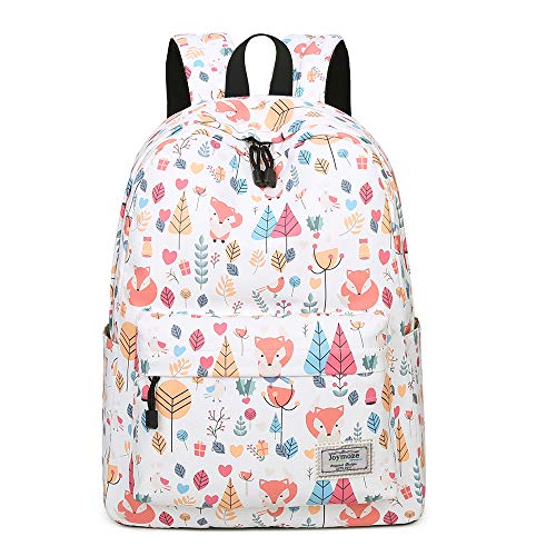 Joymoze Water Resistant Leisure Student Backpack Cute Pattern School Bookbag for Girl Fox