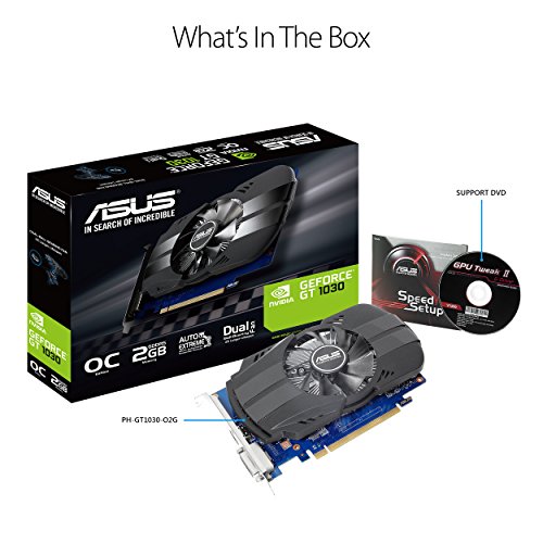 ASUS PH-GT1030-O2G GeForce GT 1030 2GB Phoenix Fan OC Edition HDMI DVI Graphics Card | The Storepaperoomates Retail Market - Fast Affordable Shopping