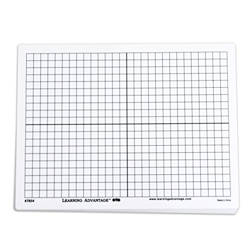 LEARNING ADVANTAGE 7854 XY Axis Dry Erase Boards, Set of 10