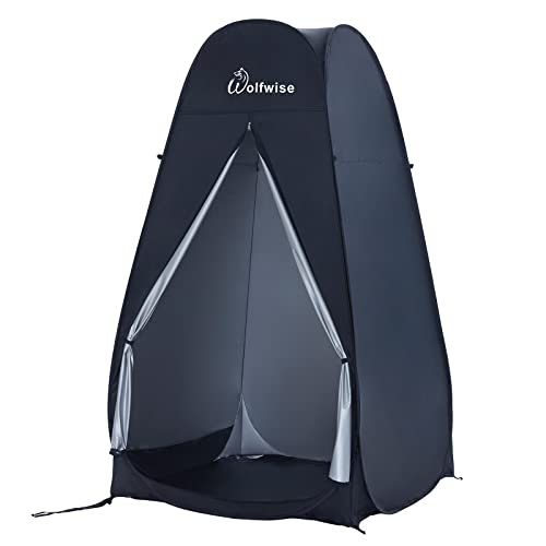 WolfWise 6.6FT Portable Pop Up Shower Privacy Tent Spacious Dressing Changing Room for Toilet Camping Biking Beach