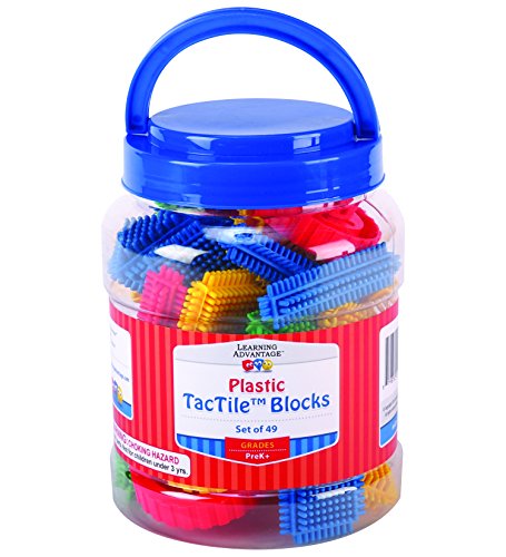 Learning Advantage 9329 Tactile Blocks, Grade: Kindergarten, Plastic (Pack of 49)