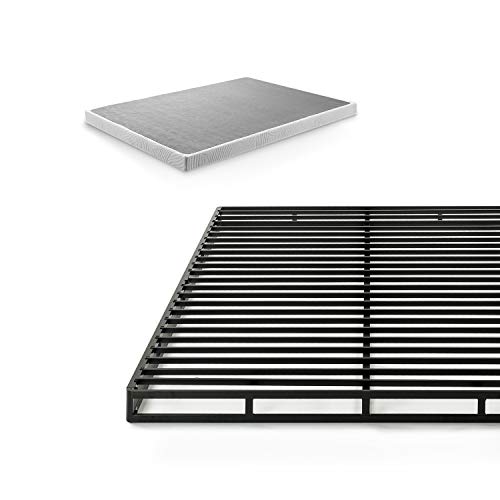 ZINUS Quick Lock Metal Smart Box Spring / 4 Inch Mattress Foundation / Strong Metal Structure / Easy Assembly, King,White
