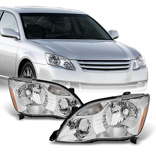 AKKON – For 2005 2006 2007 Toyota Avalon Driver Left + Passenger Right Side Halogen Type Headlights Pair Sets