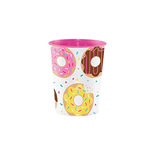Creative Converting Plastic Keepsake Cups, Donut Time (12-Count) –