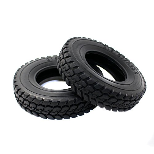 Toyoutdoorparts RC Hard Rubber Tires 4pc 22mm Type for Tamiya 1/14 Scale Tractor Truck