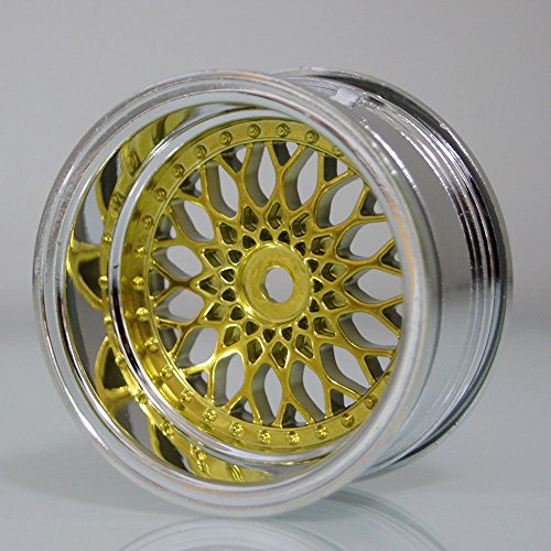 Toyoutdoorparts RC 2082 Plating Plating Wheel Rim 4P for HSP 1:10 Offset:9mm On-Road Drift Car