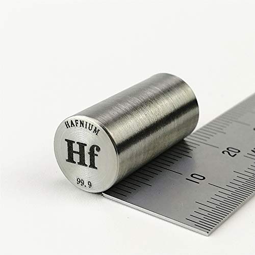 Hafnium Metal Rod 99.9% 10diameter x20mm Length 21grams min. Element Hf Sample