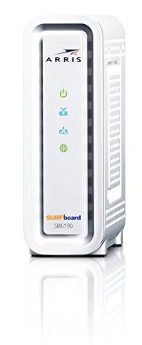 ARRIS SURFboard SB6190-RB DOCSIS 3.0 32 x 8 Gigabit Cable Modem | Comcast Xfinity, Cox, Spectrum | 1 Gbps Port | 800 Mbps Max Internet Speeds | Easy Set-up with SURFboard Central App | – RENEWED