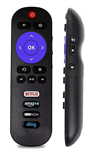Universal Replacement Remote for TCL Roku Smart TV with Netflix, Amazon, HBO Now, and Sling