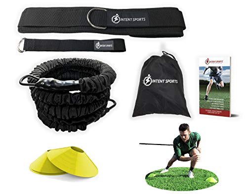 INTENT SPORTS 360° Dynamic Speed Resistance and Assistance Trainer Kit 8 Ft. Strength 80 Lb Resistance Running Bungee Band (Waist). Solo or Partner. Multi-Sport Maximize Power, Strength, Speed! eBook! | The Storepaperoomates Retail Market - Fast Affordable Shopping