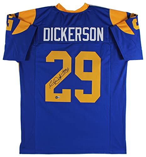 Eric Dickerson “HOF 99” Authentic Signed Blue Pro Style Jersey BAS Witnessed