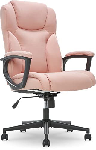 Serta Style Hannah II Office Chair, Harvard Pink Microfiber