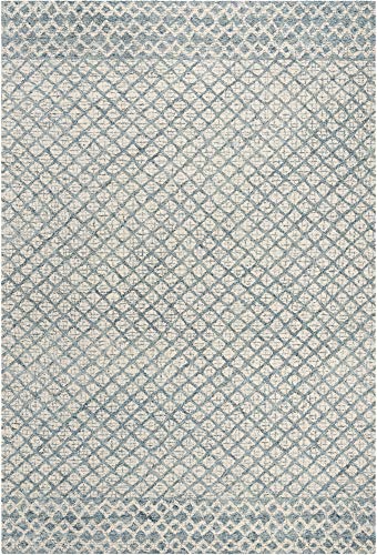 SAFAVIEH Abstract Collection 6′ x 9′ Blue/Ivory ABT203A Handmade Premium Wool Area Rug