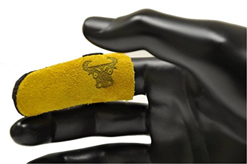 G & F Products 8128M Cowhide Leather Guard Finger Protection, Medium, Tan Brown/Tan