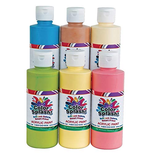 S&S Worldwide Color Splash! Acrylic Ice Cream Colors 8-oz. (Set of 6)