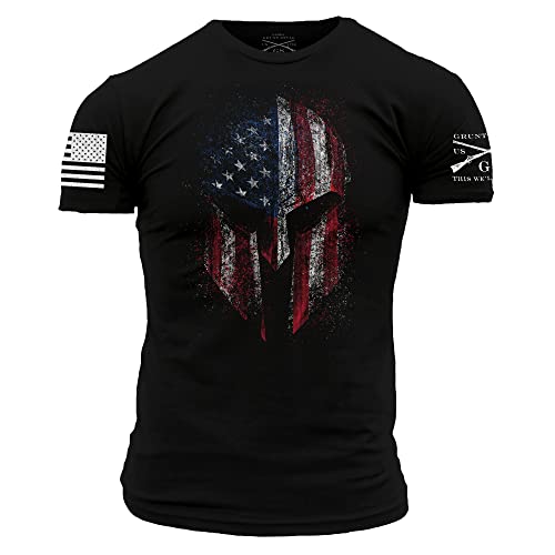 Grunt Style American Spartan 2.0 – Men’s T-Shirt (Black, XXX-Large)