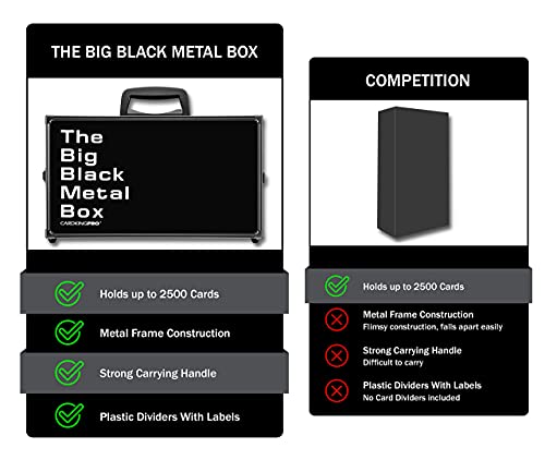 The Big Black Metal Box (BBB Edition) | Case Is Compatible with Cards Against Humanity, All Standard Card Games (Game Not Included) | Includes 8 Dividers | Fits up to 2500 Loose Unsleeved Cards, Boks | The Storepaperoomates Retail Market - Fast Affordable Shopping