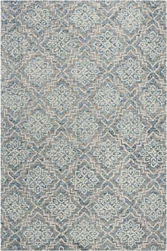 SAFAVIEH Abstract Collection 6′ x 9′ Blue/Grey ABT201A Handmade Premium Wool Area Rug
