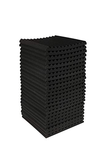 Burdurry 24 Pack Acoustic Panels Soundproof Studio Foam for Walls Sound Absorbing Panels Sound Insulation Panels Wedge for Home Studio Ceiling, 1″ X 12″ X 12″,(24pcs, Black) | The Storepaperoomates Retail Market - Fast Affordable Shopping