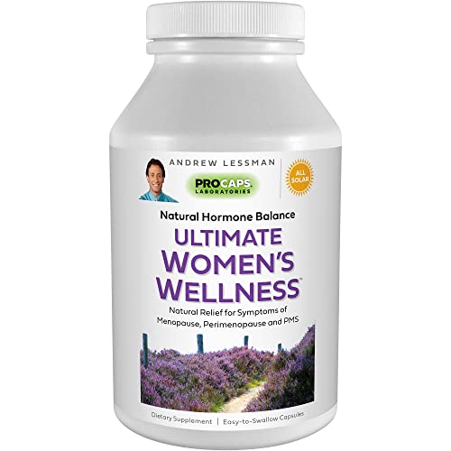 Andrew Lessman Ultimate Women’s Wellness 180 Capsules – Naturally Relieves Menopause Symptoms, PMS & Perimenopause, with Soy Isoflavones, EGCG, Cranberry, Indole-3-Carbinol. Easy to Swallow Capsules