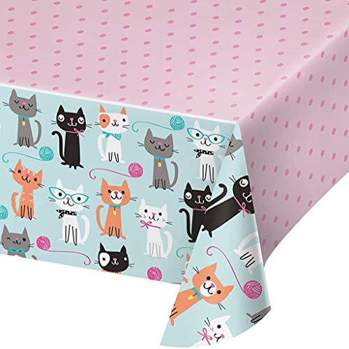 Creative Converting 329399 Cute Cats Plastic Tablecover – 1 Pc