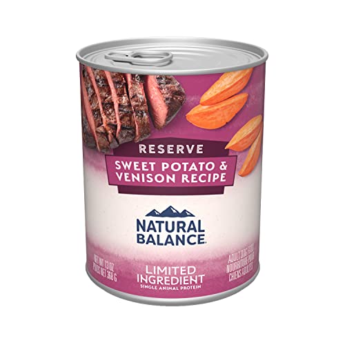 Natural Balance Limited Ingredient Adult Grain-Free Wet Canned Dog Food, Reserve Sweet Potato & Venison Recipe, 13 Ounce (Pack of 12)