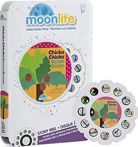 Moonlite Storybook Reels For Flashlight Projector, Kids Toddler | Chicka Chicka Boom Boom | Single Reel Pack Story for 12 Months and Up