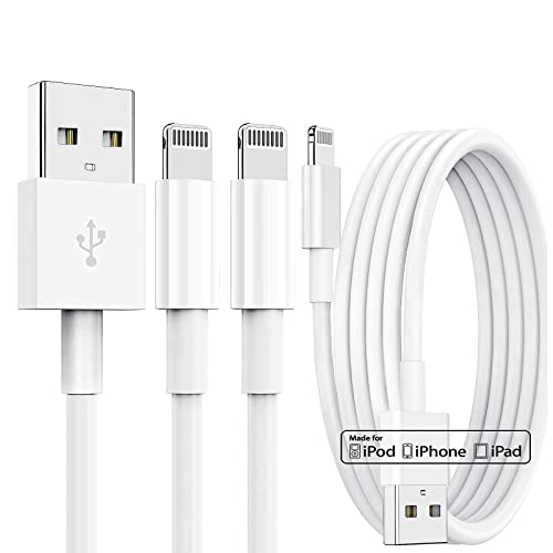 Quntis iPhone Charger 3 Pack 6ft [MFi Certified] iPhone Fast Charging Cable Cord Short USB A to Lightning Cable for iPhone 14 13 12 11 Pro Max XR XS X SE 8 7 6s 6 Plus 5S 5C 5 iPad Air Mini Airpods