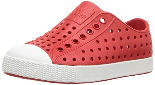 Native Shoes, Jefferson Child, Kids Lightweight Sneaker, Torch Red/Shell White, 1 M US Little Kid