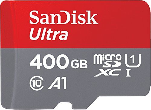 SanDisk 400GB Ultra MicroSDXC UHS-I Memory Card with Adapter – 100MB/s, C10, U1, Full HD, A1, Micro SD Card – SDSQUAR-400G-GN6MA