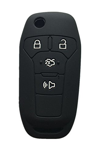 Rpkey Silicone Keyless Entry Remote Control Key Fob Cover Case protector Replacement Fit For 2013 2014 2015 2016 Ford Fusion N5F-A08TAA 164-R7986 3248-A08TAA