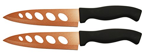 Set of 2 Copper Knives! 6.25″ Blade – As Seen on TV Never Sharpen Knives! Stays Sharp Forever! Effortless Clean Cuts Every Time! Ideal for Chopping, Dicing, Mincing, and More! (2)