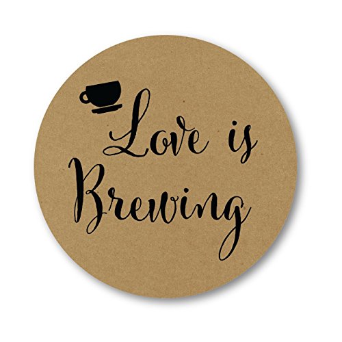 Love is Brewing Wedding Stickers, Favors for Tea, Coffee or Beer (#095-KR)