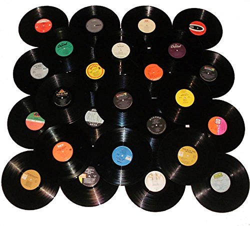 VinylShopUS – Lot of 12″ Vinyl Records for Crafts & Decoration Artwork for Party Decor Artist Studio Vintage Look (Lot of 50)