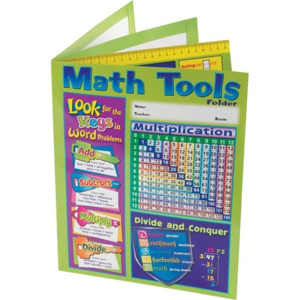 Really Good Stuff Intermediate Math Resource 4-Pocket Folders – Set of 12
