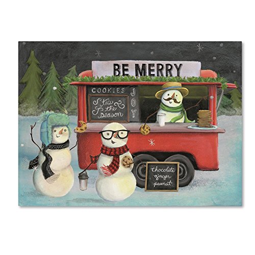 Christmas on Wheels III Light by Mary Urban, 35×47-Inch Canvas Wall Art