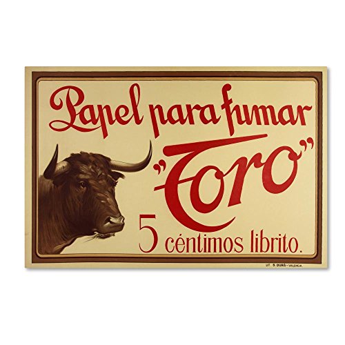 Toro Rolling Papers by Vintage Apple Collection, 12×19-Inch Canvas Wall Art