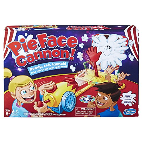 Hasbro Gaming Pie Face Cannon Game Whipped Cream Family Board Game Kids Ages 5 and Up