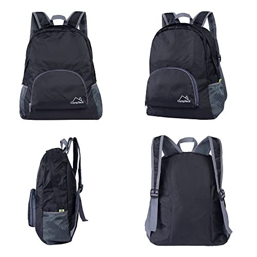 CampTeck U6699 Foldable Backpack Ultra-Light Portable Backpack Black 4.2 gal | The Storepaperoomates Retail Market - Fast Affordable Shopping