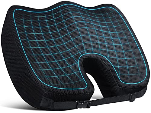 Dreamer Car Seat Cushions for Office Chairs/Sciatica Pain Relief Pillow – Memory Foam Office Chair Cushions/Desk Chair Cushion/Computer Chair Cushion for Tailbone Pain Relief