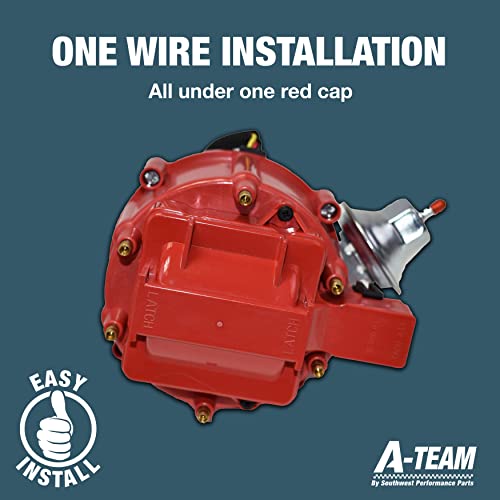 A-Team Performance – Complete HEI Distributor 65K Coil 7500 RPM – Compatible With Chevrolet Chevy GM GMC 4.3L 262 V6 EFI to CARB SWAP 90° V-6 One Wire Installation Red Cap | The Storepaperoomates Retail Market - Fast Affordable Shopping