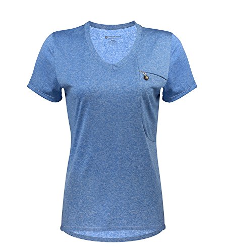 Women’s Thrive Tech Tee – Made in The USA (Large, Nordic Blue)