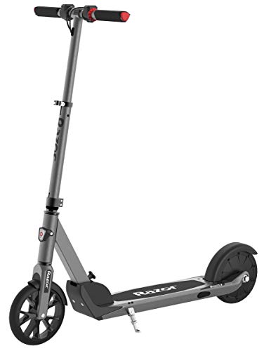 Razor E Prime Adult Electric Scooter – Up to 15 mph, 8″ Airless Flat-free Tires, Rear Wheel Drive, 250W Brushless Hub Motor, Lightweight Aluminum Frame, Anti-Rattle System, Foldable