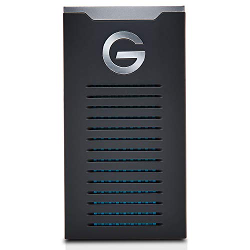 G-Technology 1TB G-DRIVE mobile SSD Durable Portable External Storage – USB-C (USB 3.1), Up to 560 MB/s – 0G06053-1, black